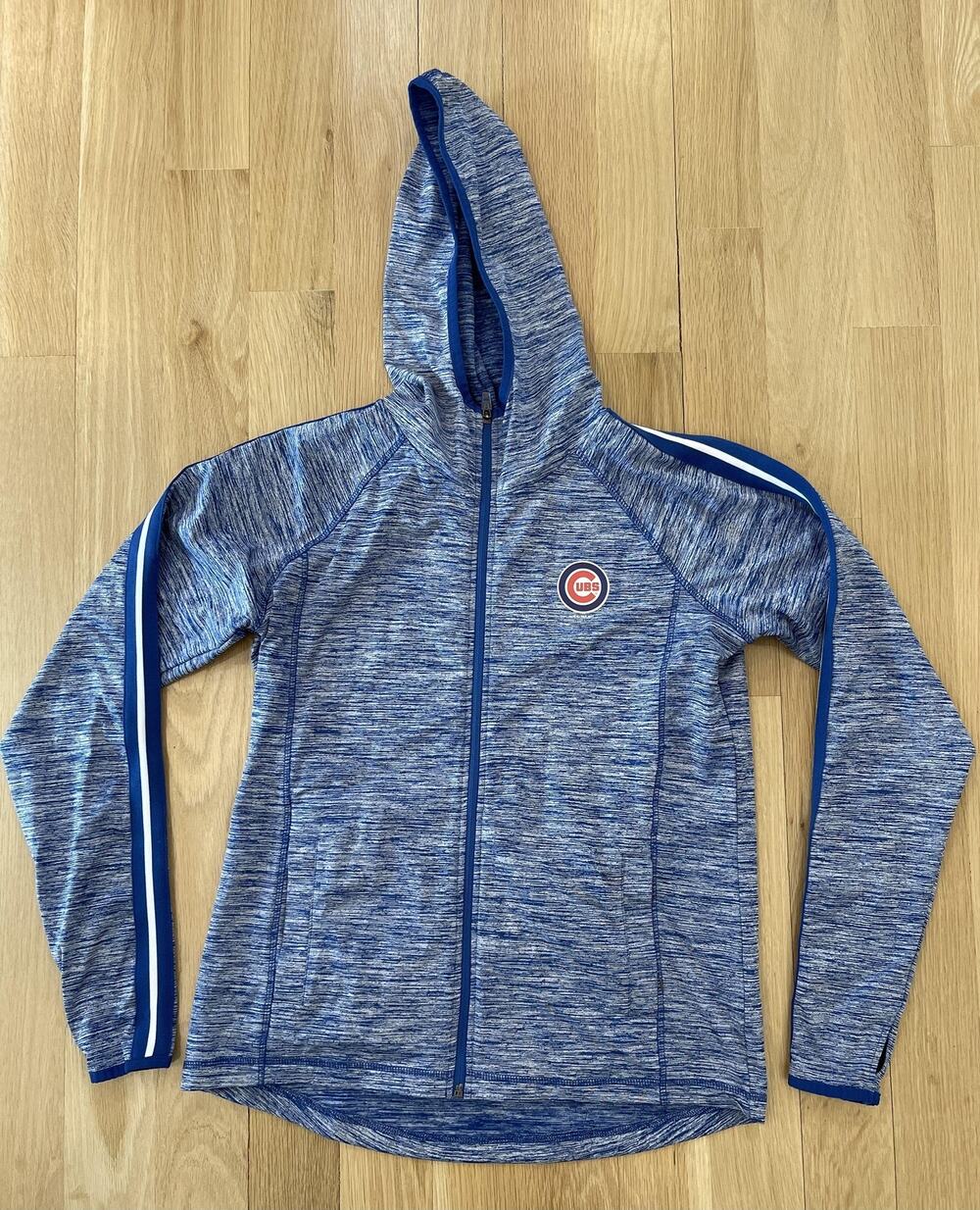 G-III 4Her Hoodie Womens L Blue Full Zip Chicago Cubs Logo Lightweight